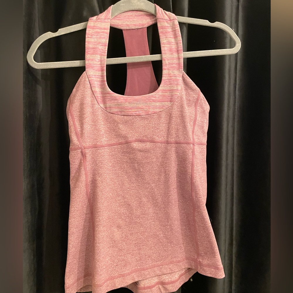 Purple Lululemon tank top with built in bra